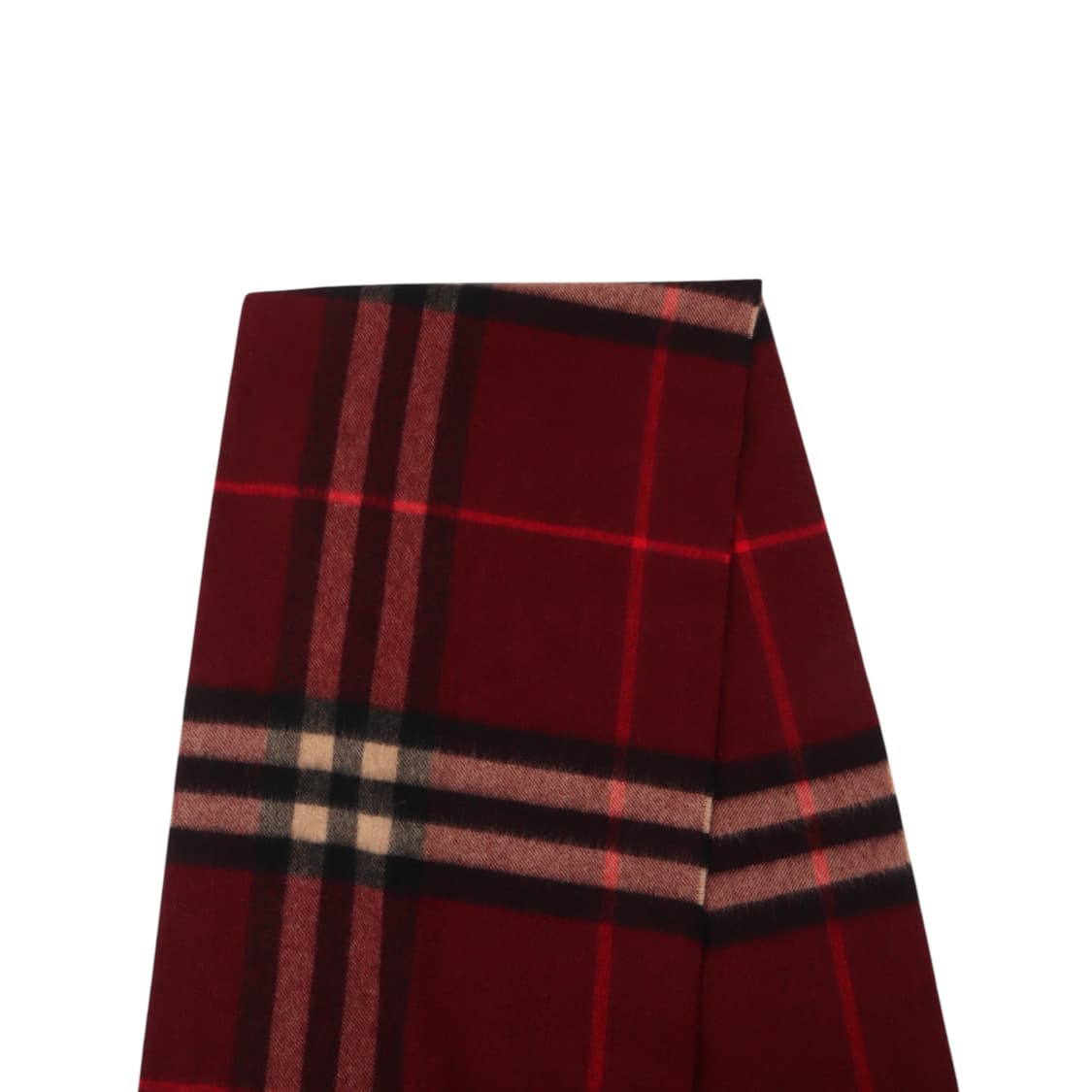 버버리 신형 캐시미어 100 버건디 노바체크 머플러 상품이미지6