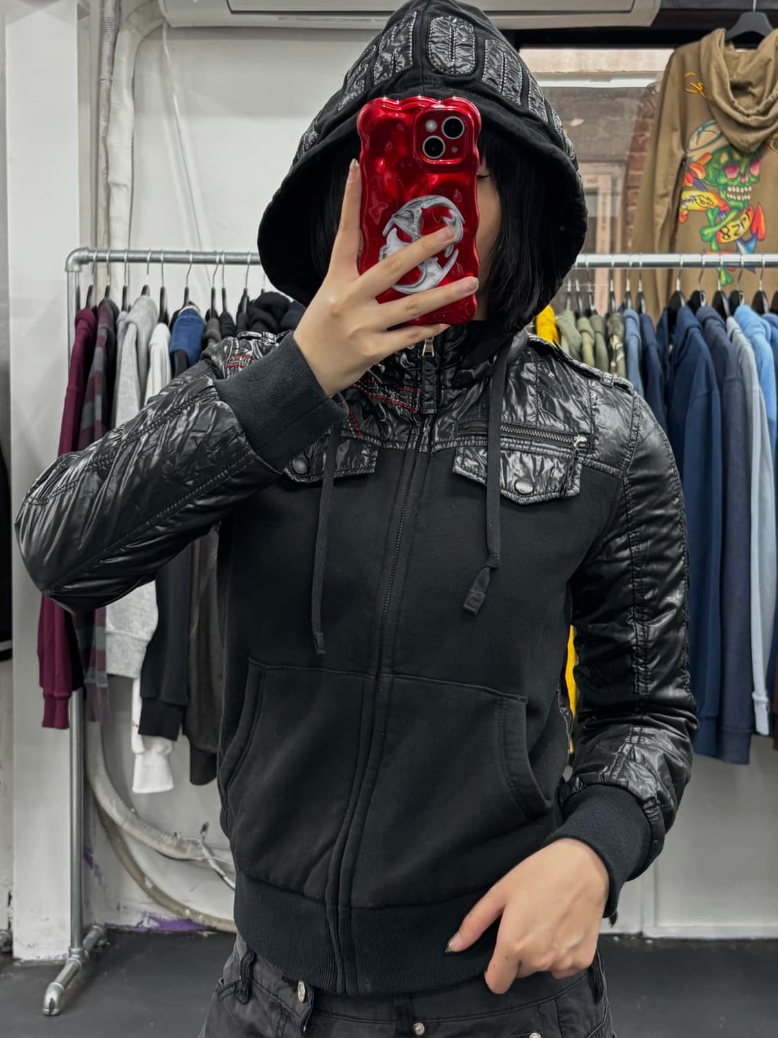 ASK Y2K 글로시 후드집업 상품이미지6