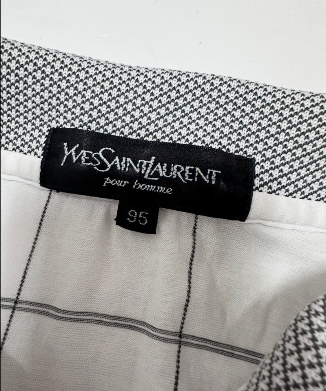 YSL 입생로랑 체크 반팔 카라티 상품이미지5