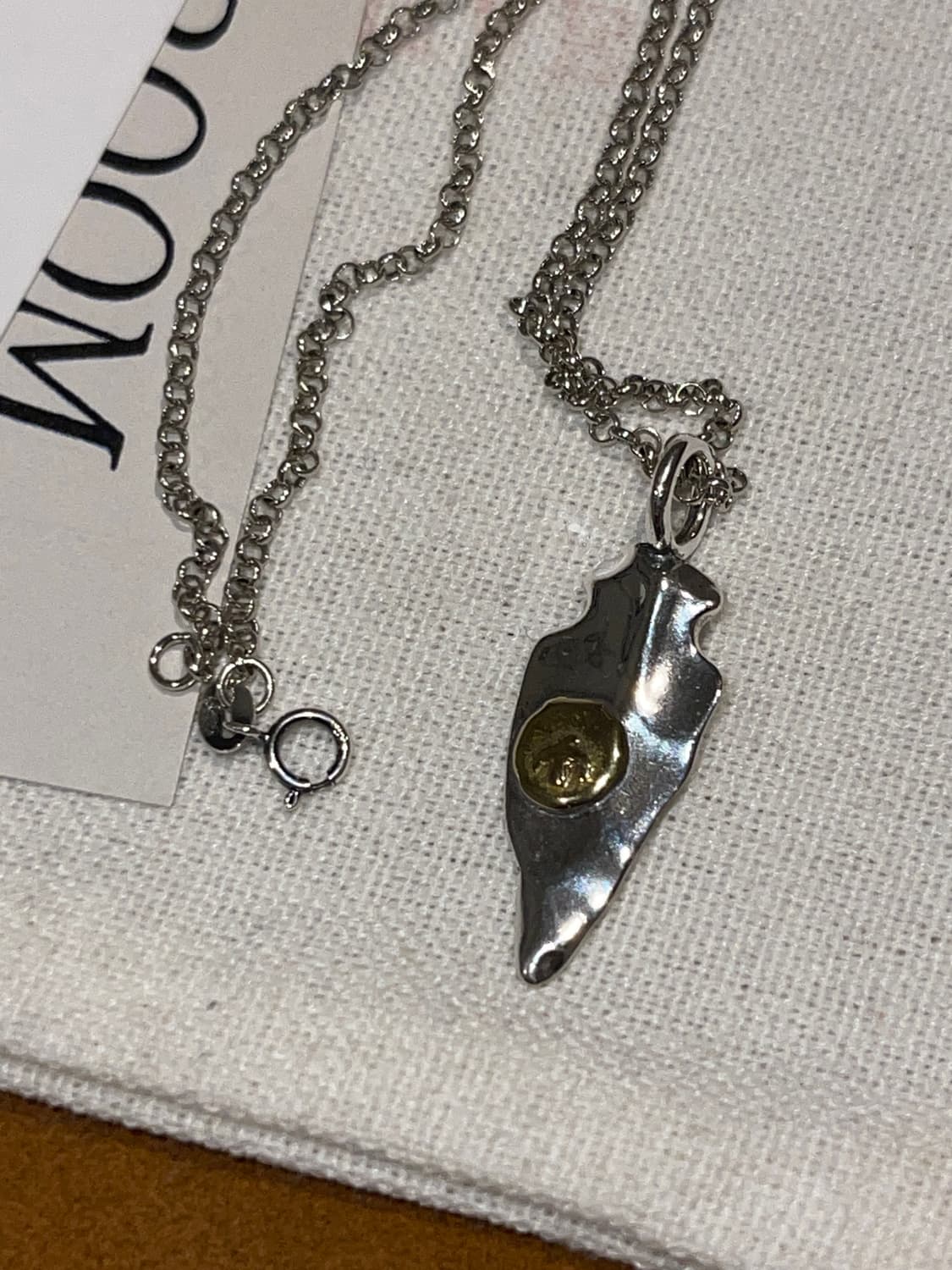 아메카지 실버925 골드 포인트 펜던트 목걸이 상품이미지3