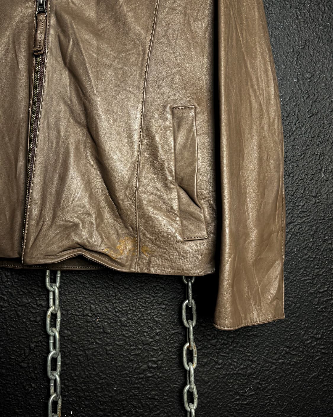 Sheep leather Fur Collar Jacket 상품이미지3