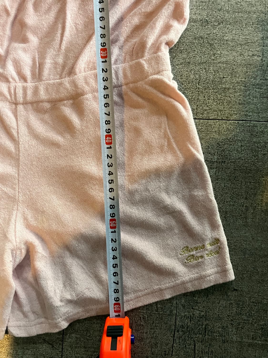 일본빈티지 핀터깔 라떼갸루 테리 오프숄더점프수트 상품이미지3