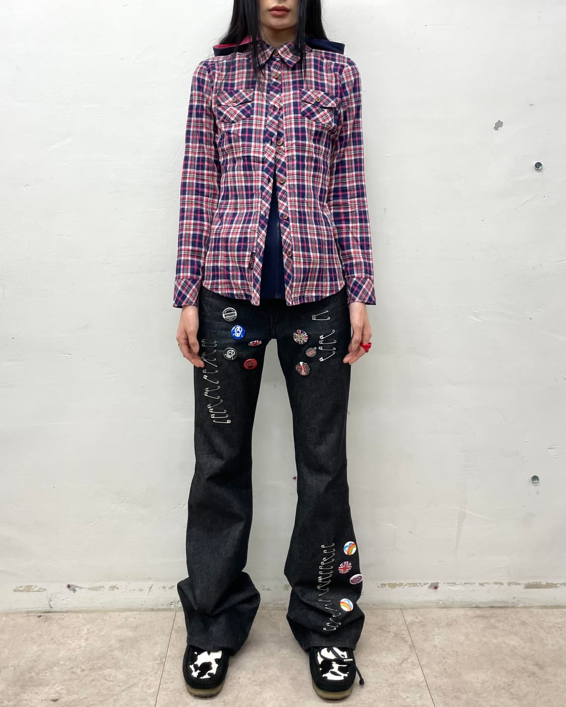 Liz Lissa Doll Checkered Hoodie Shirt 상품이미지5