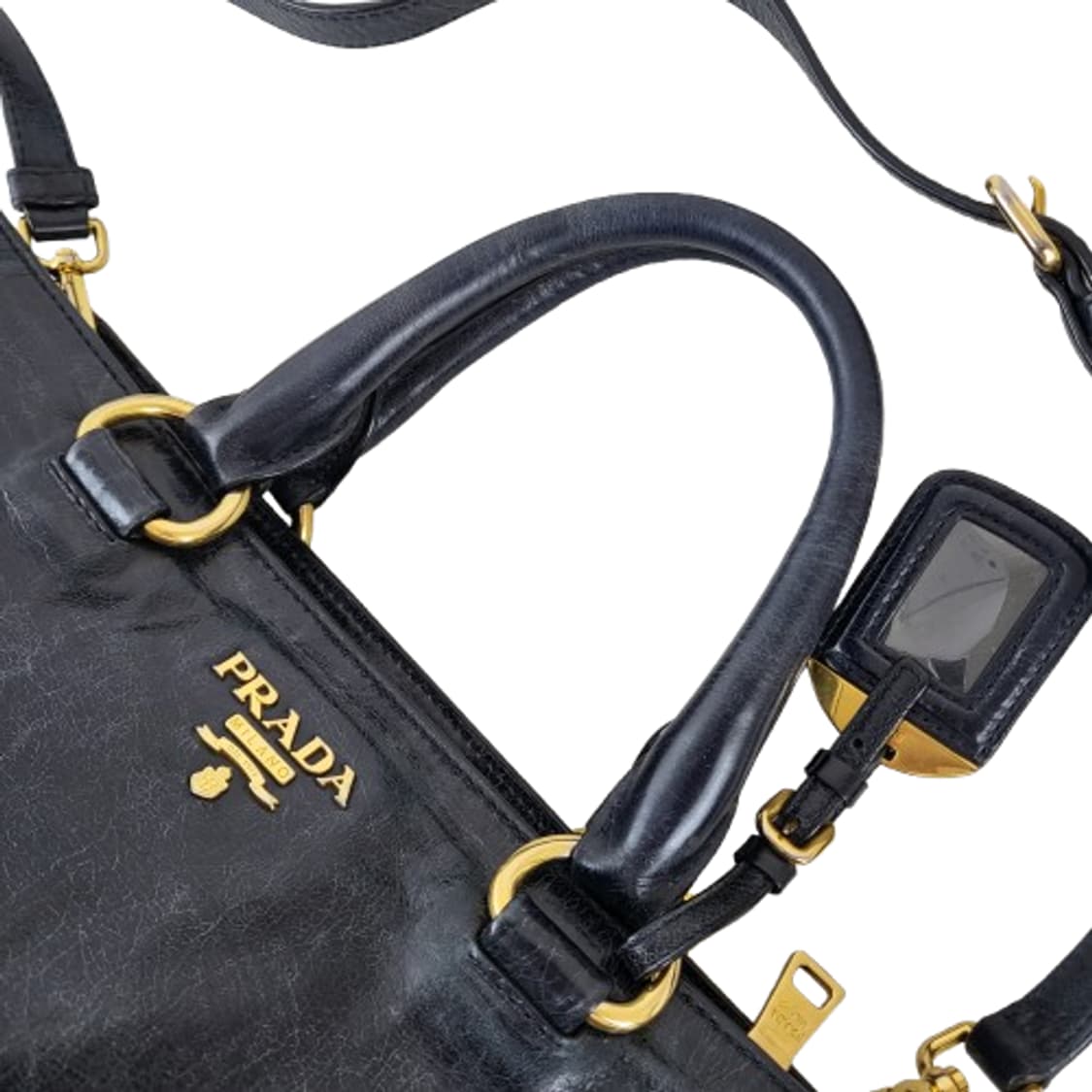 정품 프라다 비텔로 샤인 다크네이비 사첼백 상품이미지7