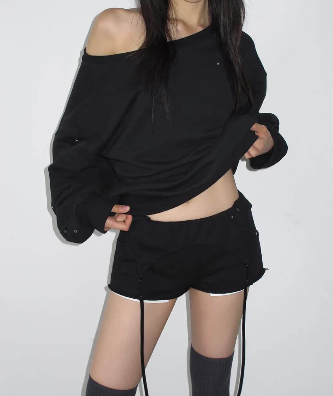 사일프레이 Layered Shorts Black 상품이미지2