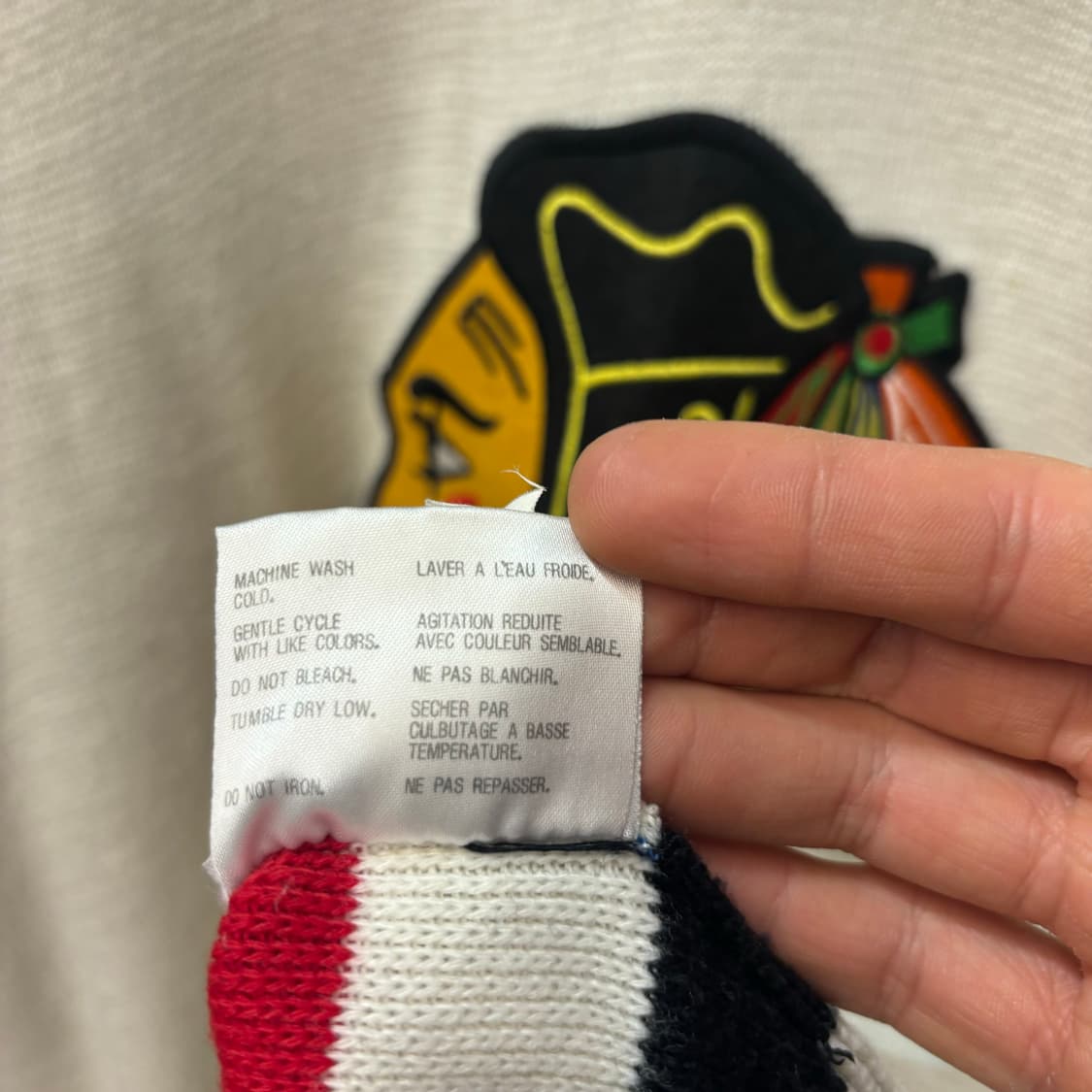 NHL X 스타터 시카고 블랙 호크스 니트 져지 L 상품이미지8