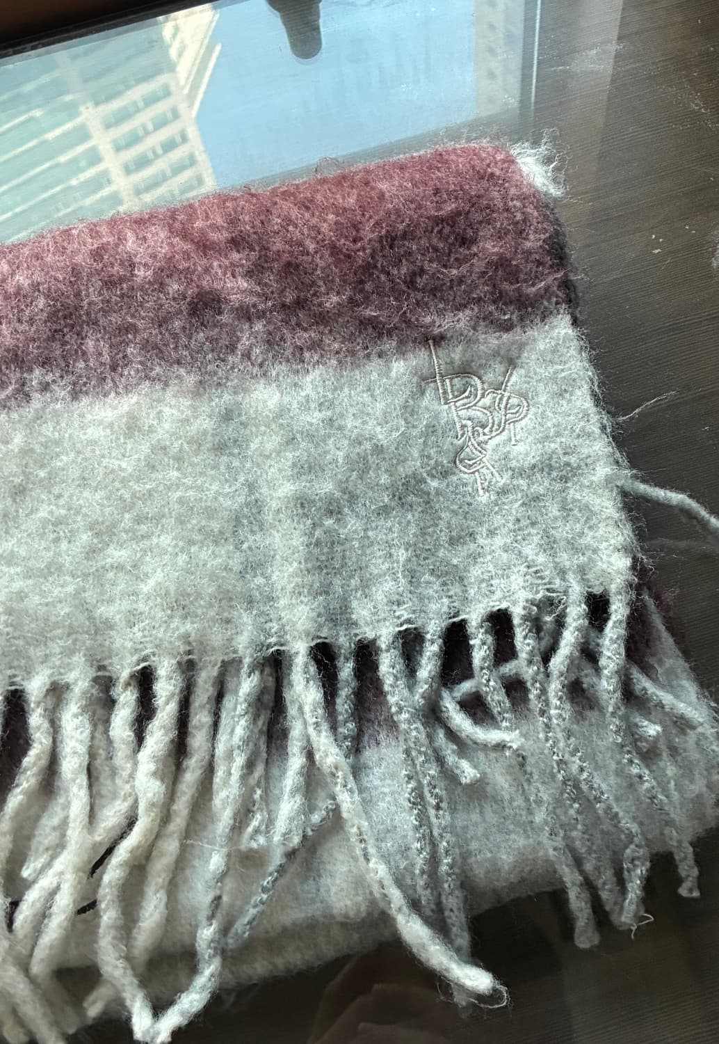 (체크) 레더리 브러쉬드 롱 머플러 판매 상품이미지8