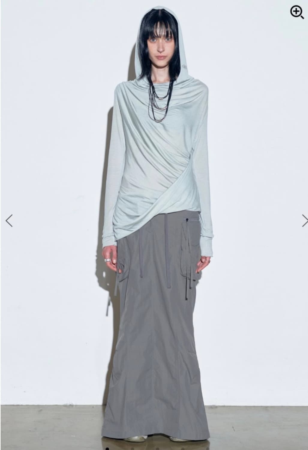 스컬프터 카고 파라슈트 맥시 스커트 xs 그레이 상품이미지1