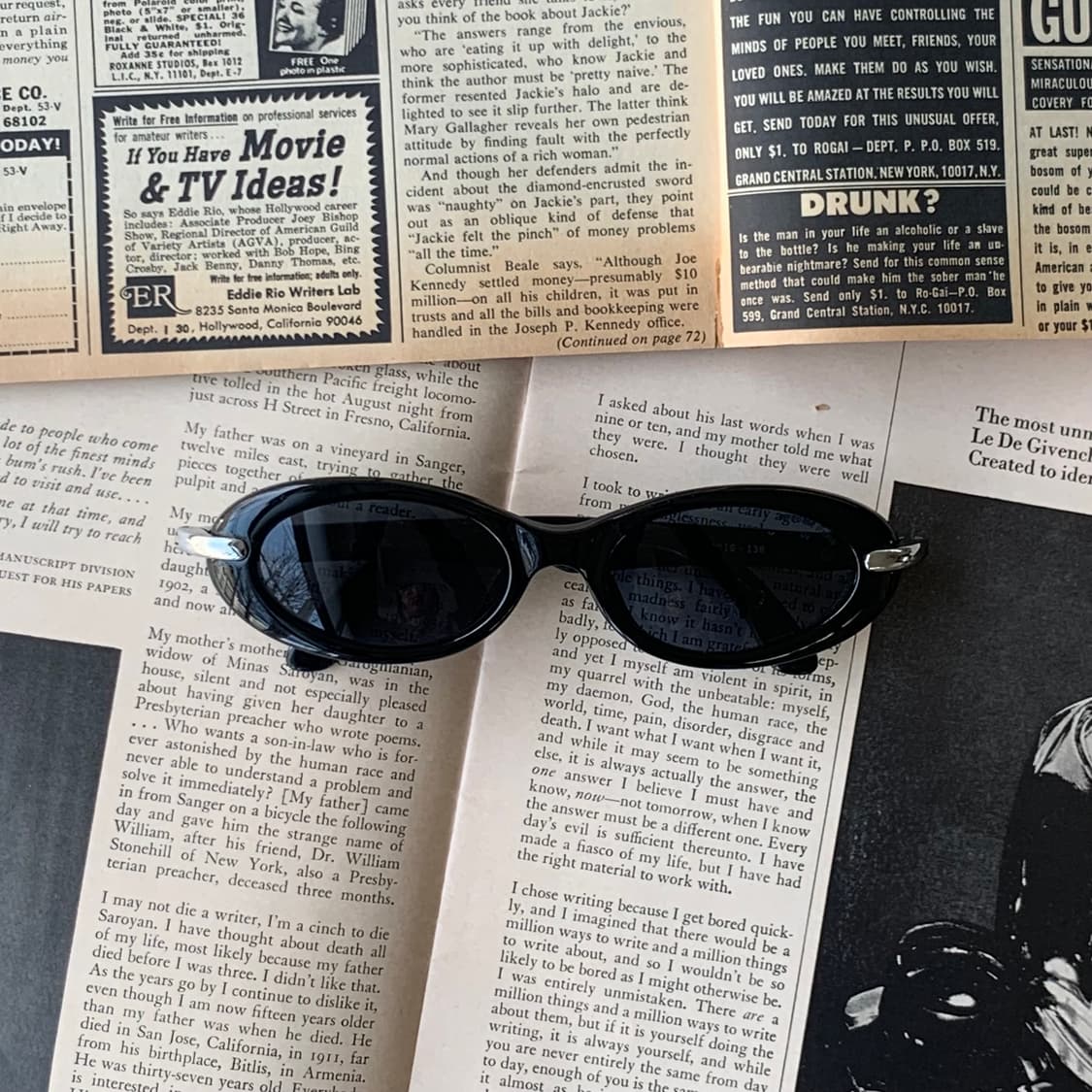 958 Renoma 블랙 오벌 빅사이즈 선글라스 데드스탁 상품이미지2