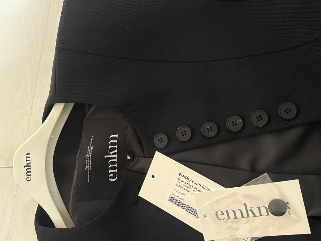 으음키임 라운드넥 오블리크 자켓 m 상품이미지4