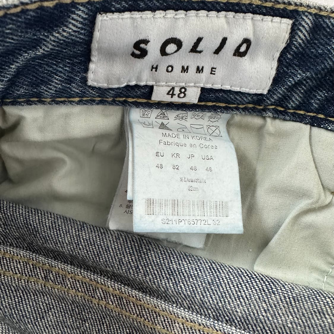 SOLID HOMME 솔리드옴므 레귤러 슬림핏 스판청바지 32 J12 상품이미지10