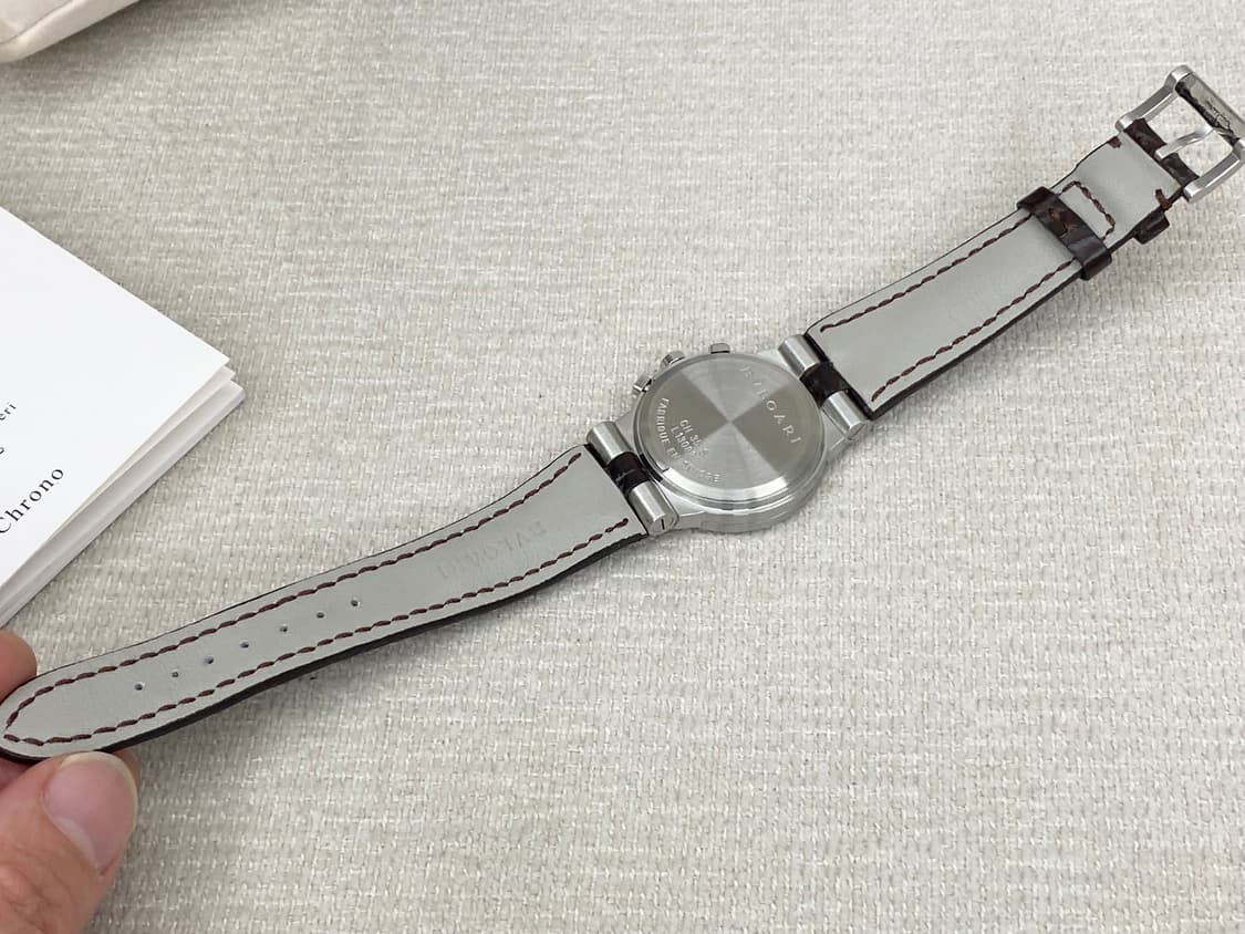 불가리 디아고노 CH35S 35mm 화이트 크로노 쿼츠 미듐 중형 상품이미지10