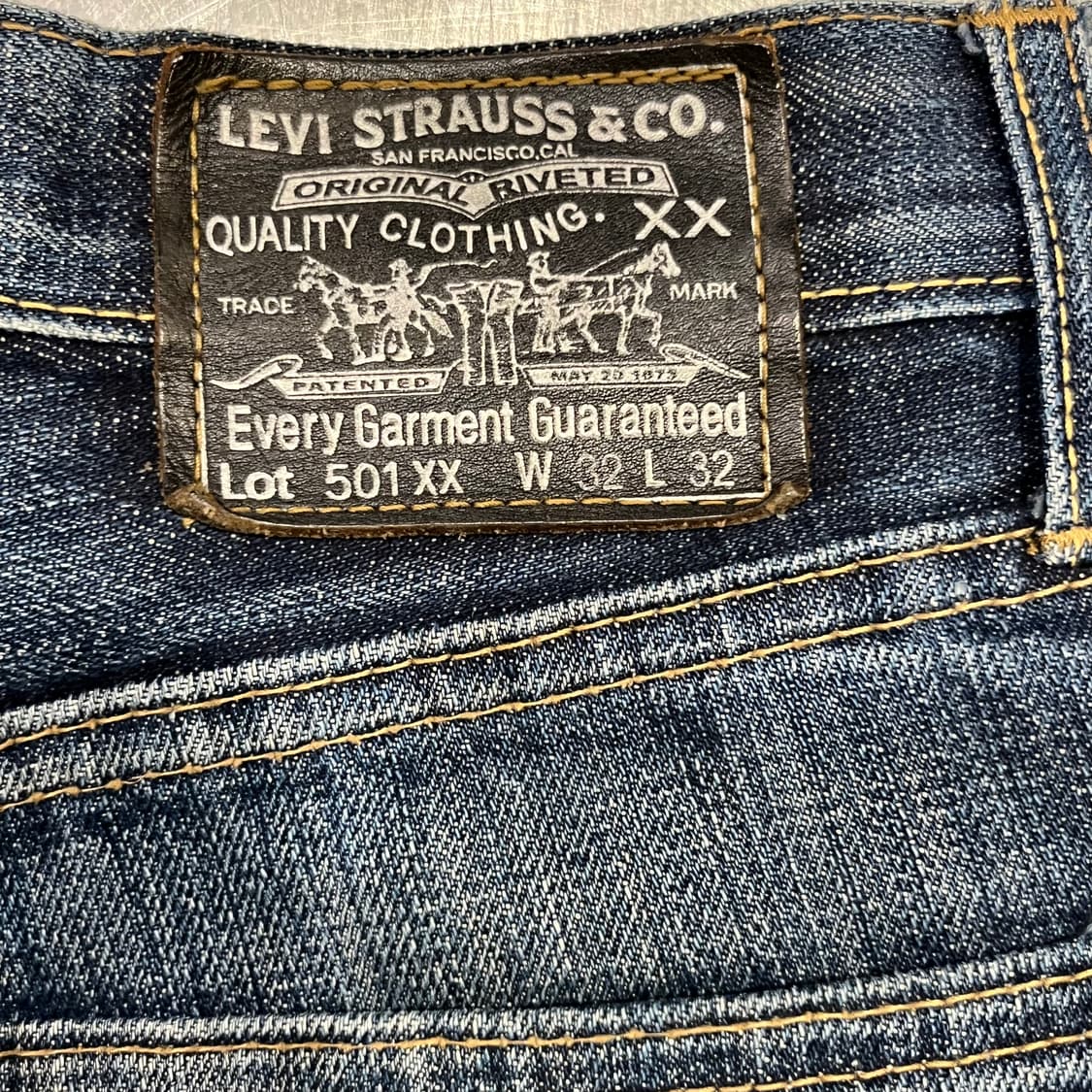 LEVI'S 리바이스 워싱 레귤러 스트레이트 데님 팬츠 상품이미지8