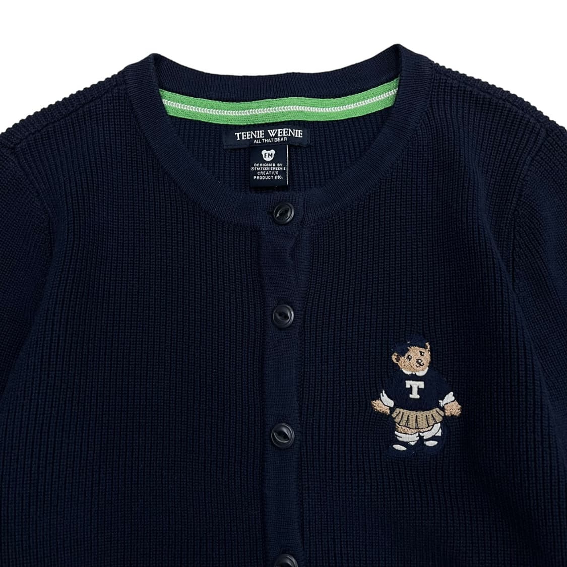 티니위니 곰돌이 로고 네이비 버튼 가디건 상품이미지4