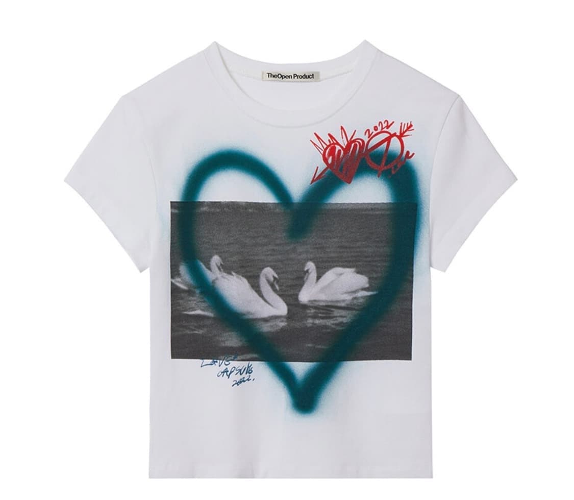 더오픈프로덕트 러브 베이비 티셔츠 스카이블루 상품이미지1