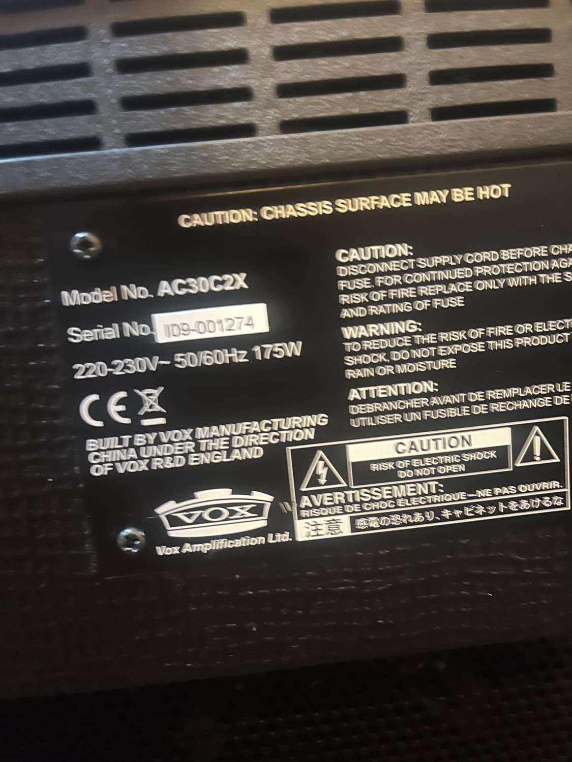 VOX 복스 커스텀 앰프 AC30C2X (2X12인치 Celestion  상품이미지8