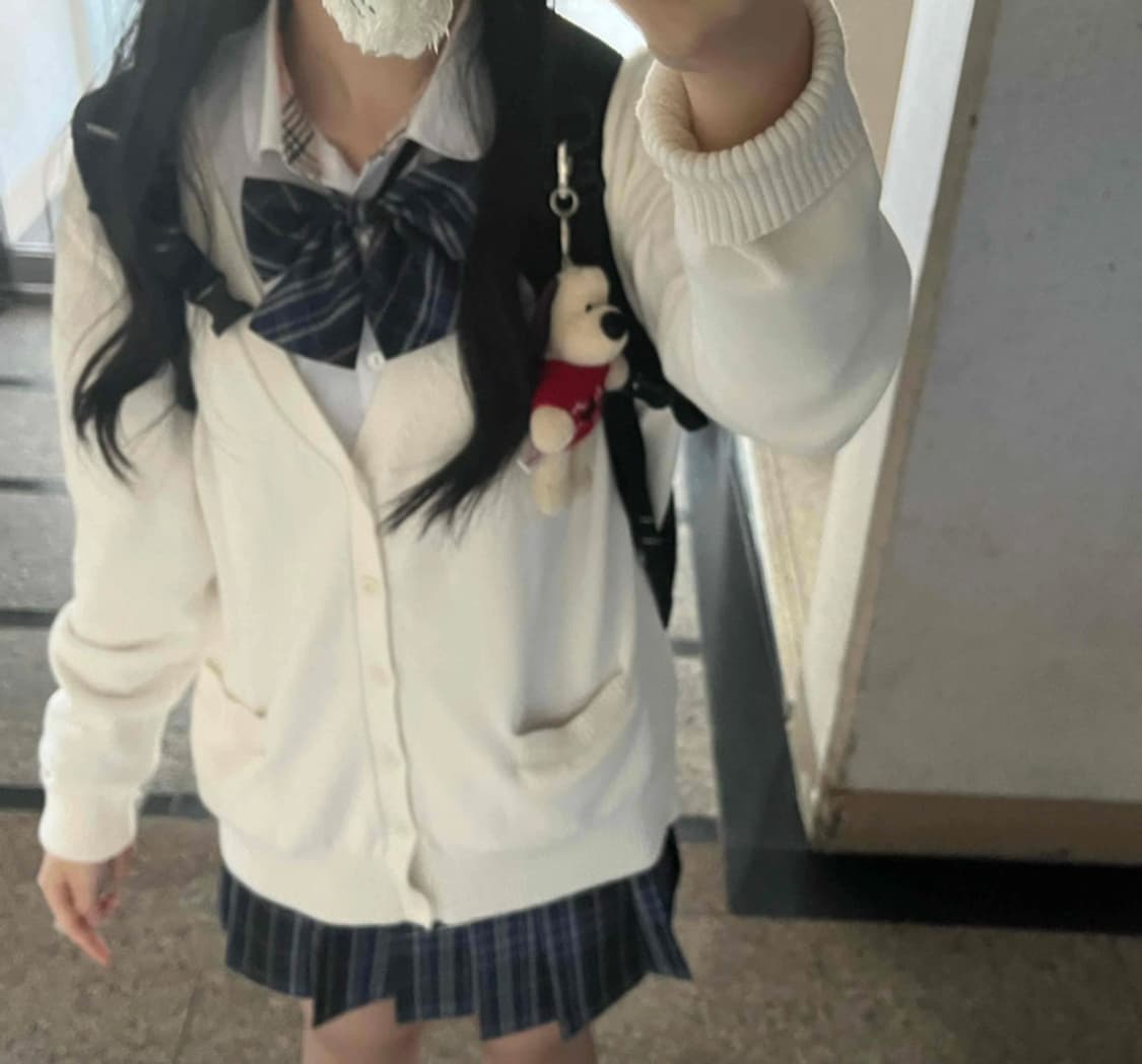 일본 미소녀 교복 가디건 스쿨룩 상품이미지2