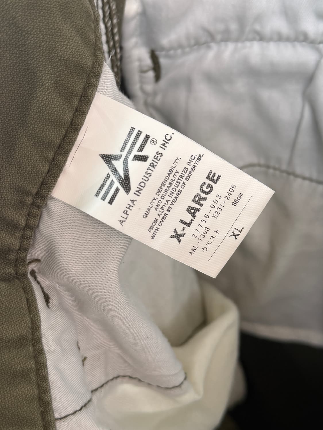 Alpha Industries 알파인더스트리 밀리터리 카고팬츠 XL 상품이미지5