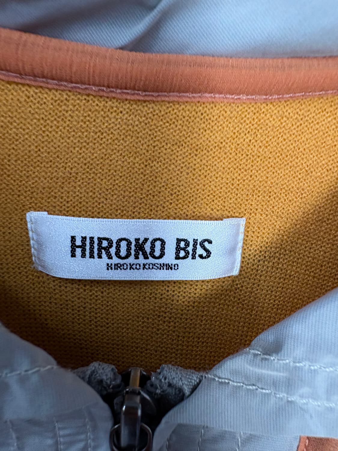 히로코 비스 오렌지 칼라 투웨이 배색 집업 자켓 A3704 상품이미지5