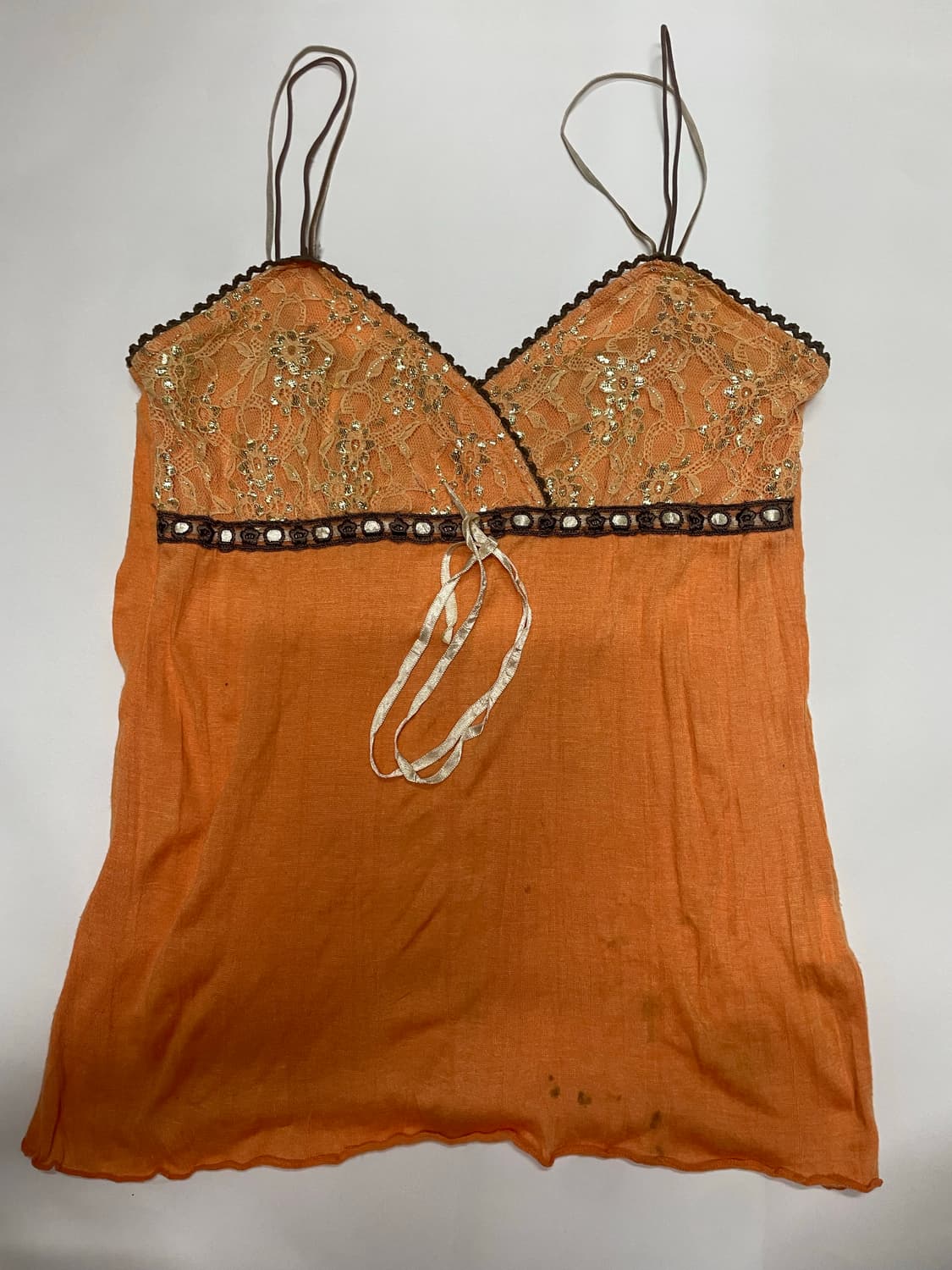 빈티지 y2k 오렌지 슬리브리스 2000 상품이미지3