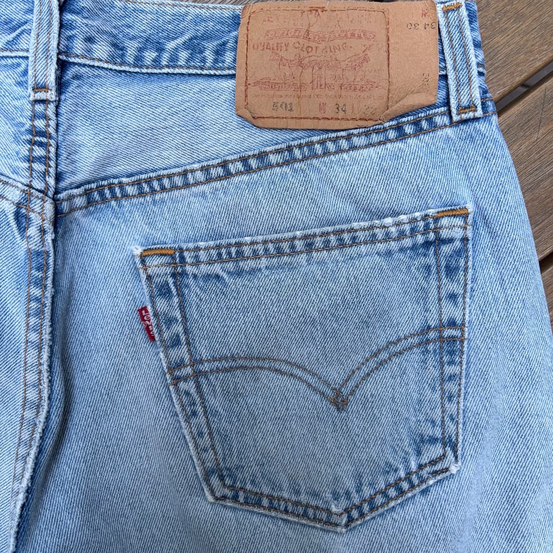 90s USA 리바이스 Levi’s 501 페이디드 데님 팬츠 상품이미지9