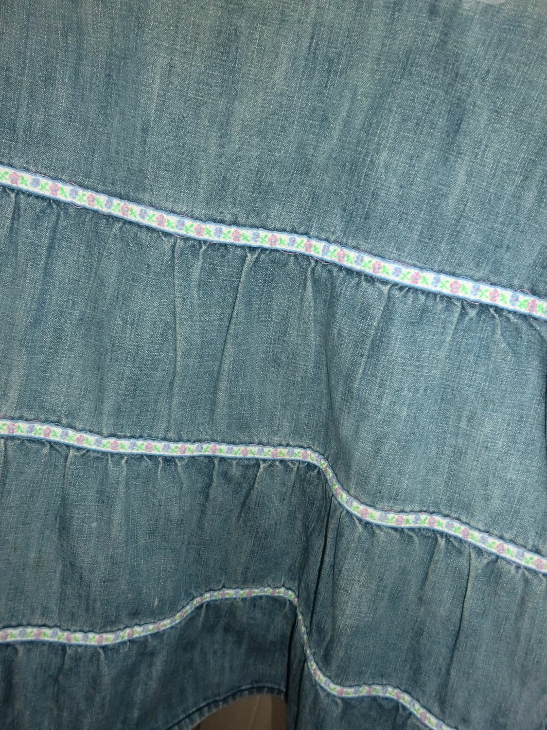 플라워 청스커트 빈티지 모리걸 하구미 히피 상품이미지2