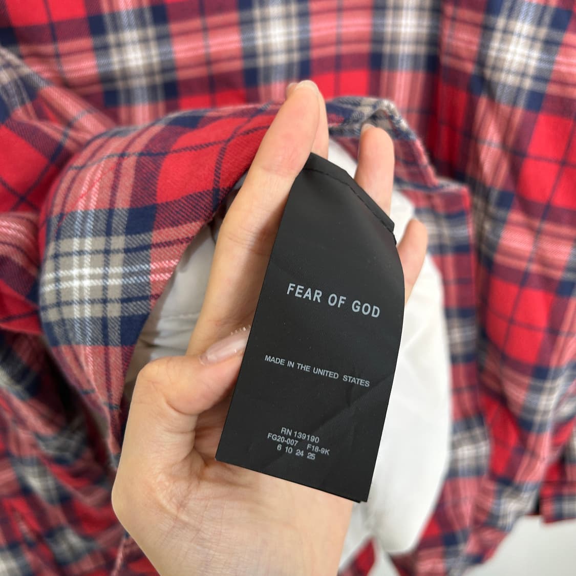 피어오브갓 정품 오버핏 체크 남방 L 상품이미지4