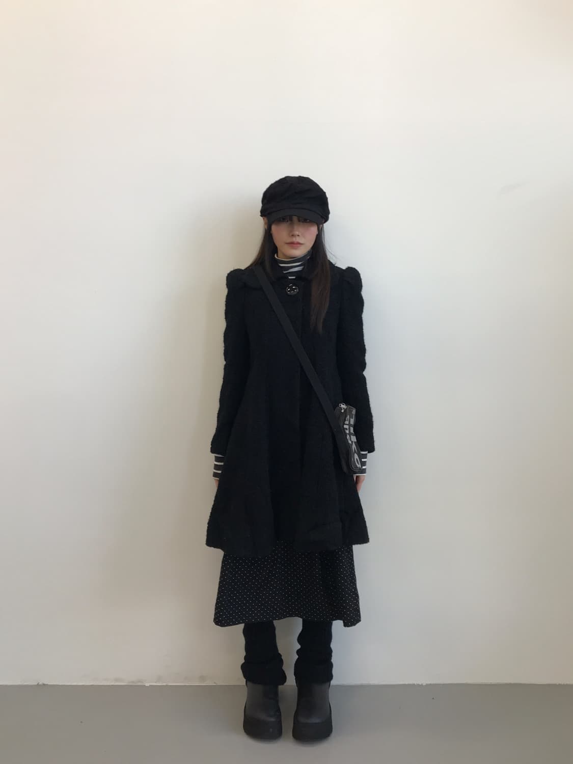 Jpn Black Wool Bouclé Long Coat 상품이미지3