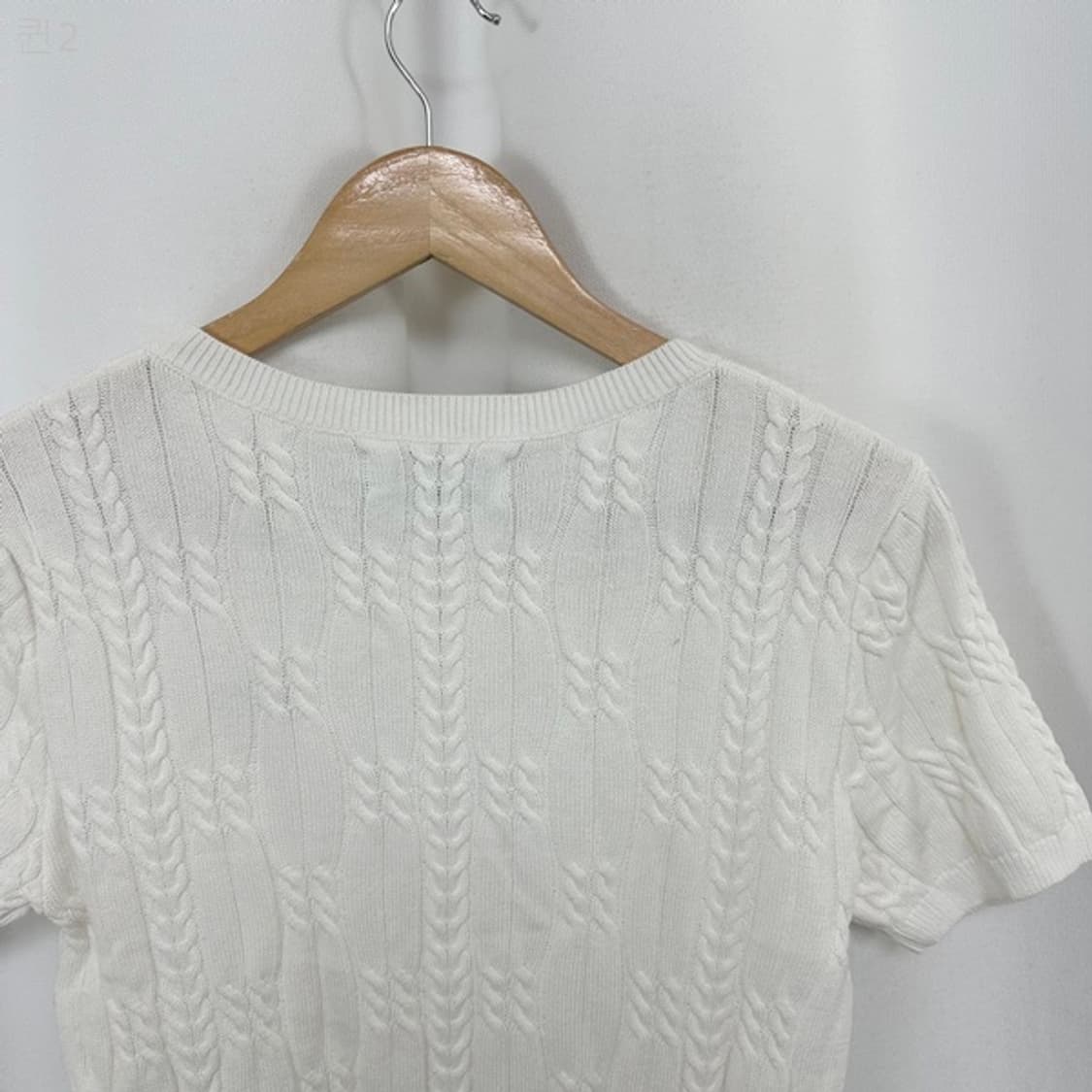 키르시 여자 니트 반팔티 화이트 2 (44-55추천) 상품이미지9