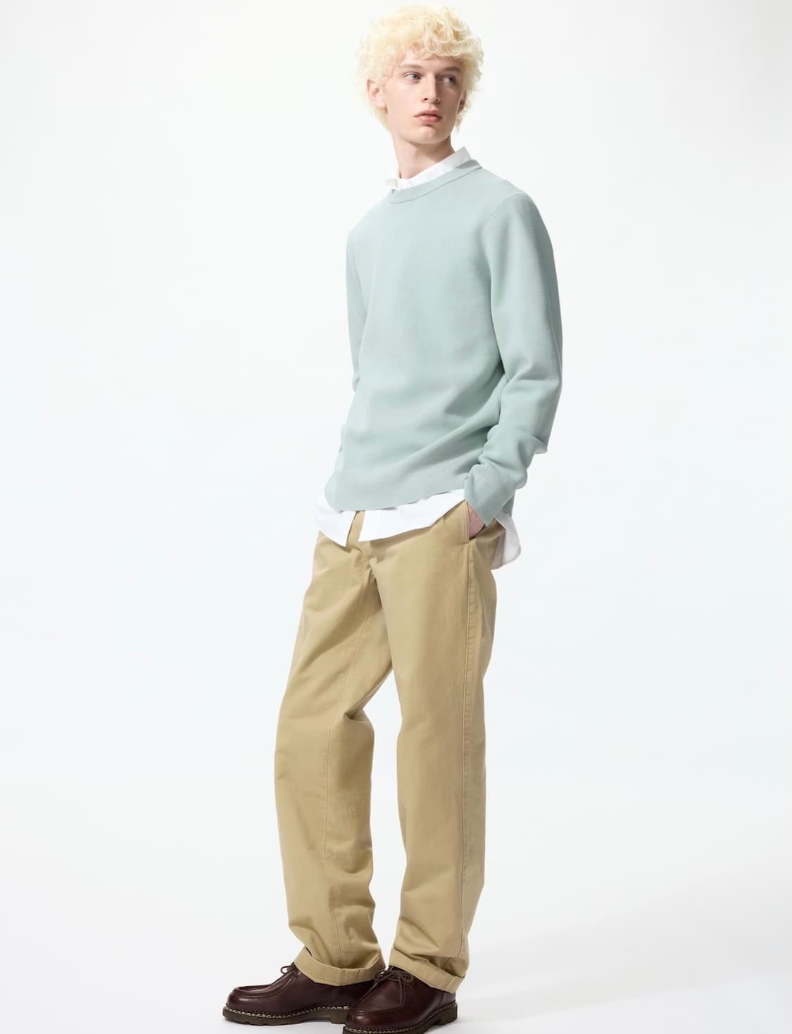 유니클로 스트레이트 치노 팬츠 브라운 85 상품이미지1