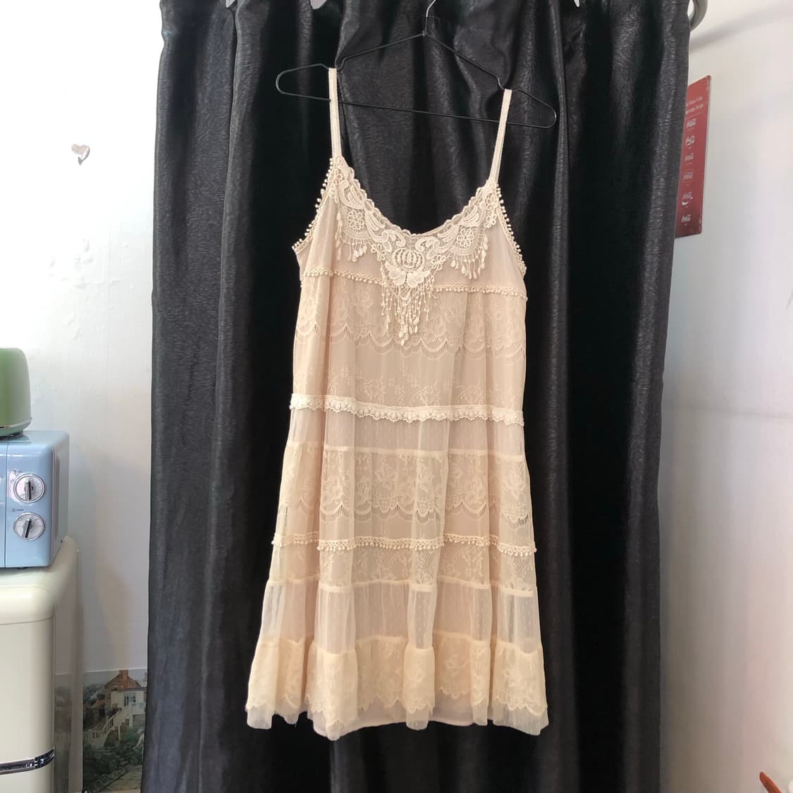 Vintage 💿 coward beige lace s 상품이미지1