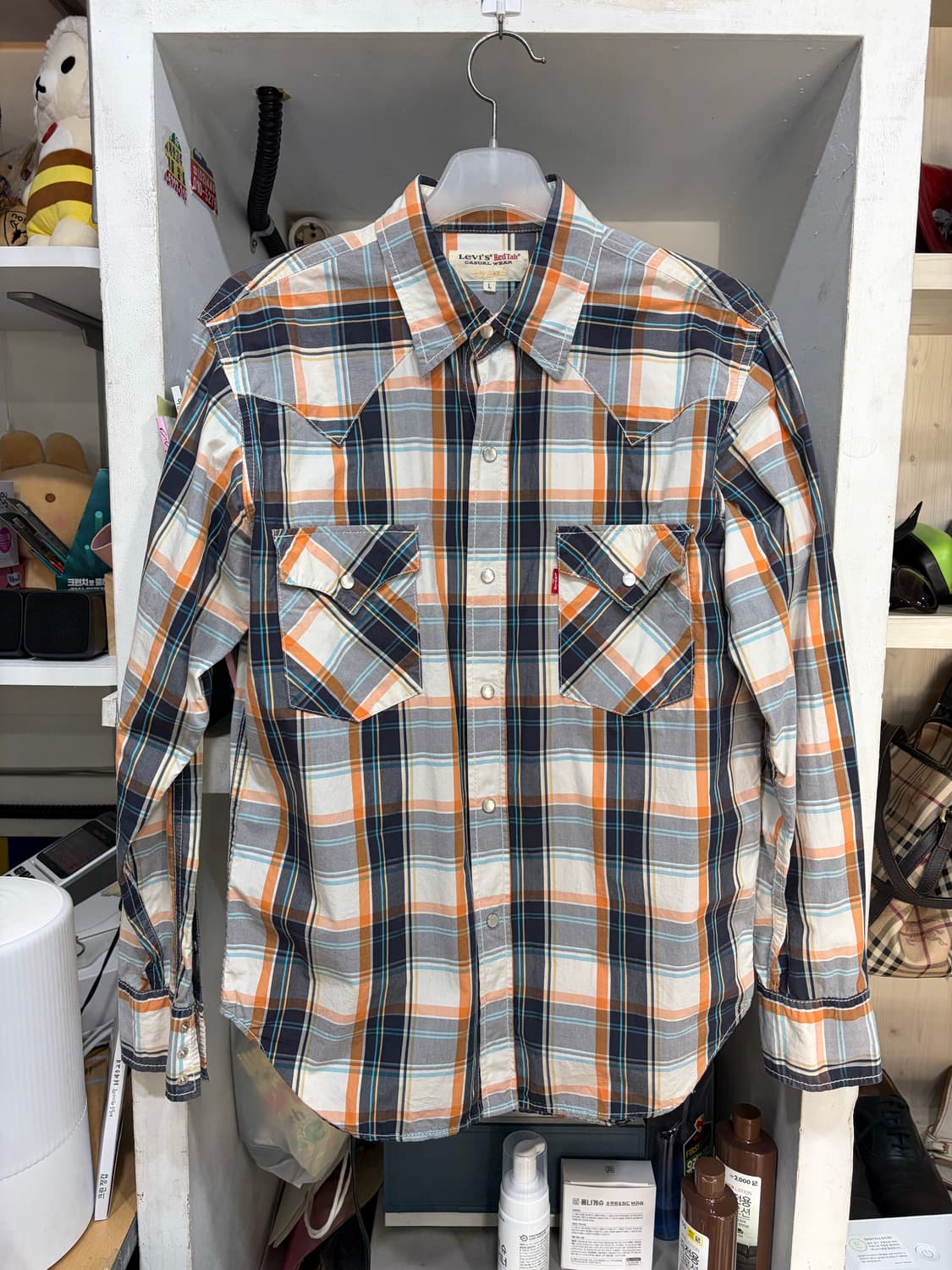 리바이스 레드탭 체크 셔츠 L 상품이미지1