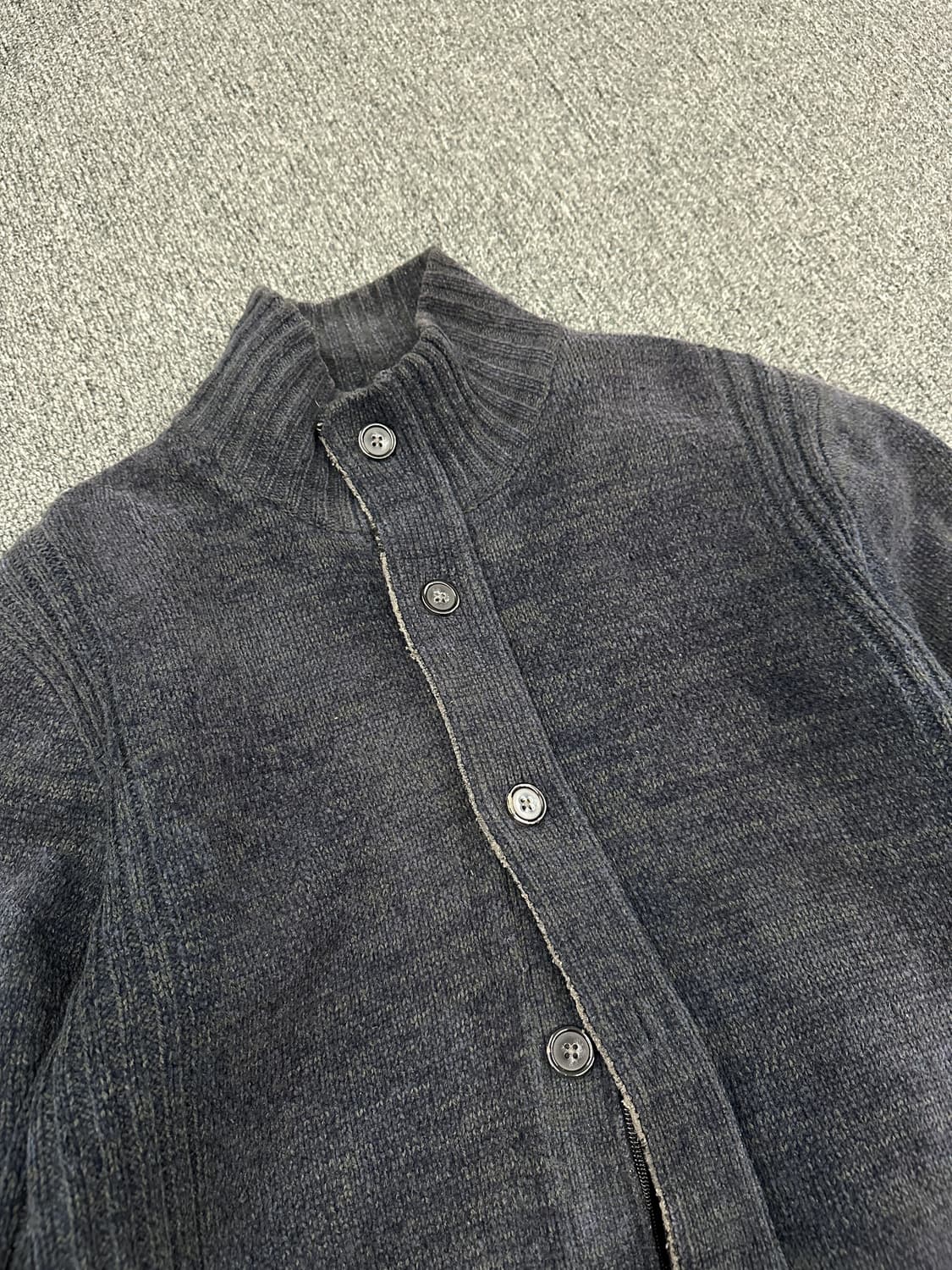 L) 재패니즈 빈티지 SHUMEL 버튼 니트집업 상품이미지5