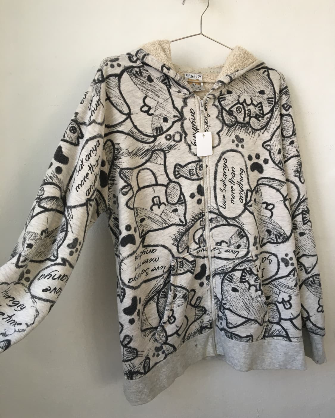 Cat pattern hood zip up 상품이미지6