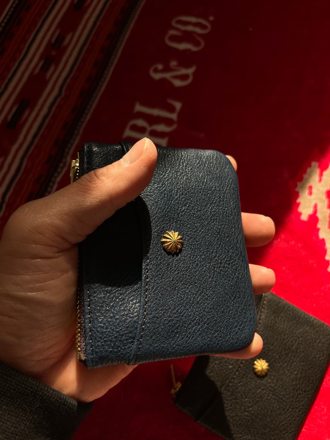 빈티지 리벳 미니 가죽지갑 상품이미지7