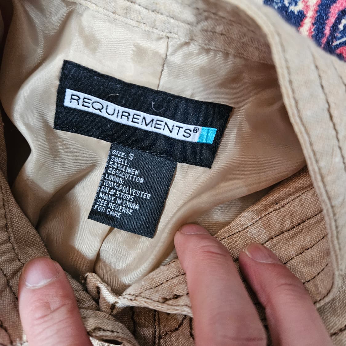 Requirements 린넨 블렌딩 자수 밴드 버튼업 자켓 S  상품이미지6