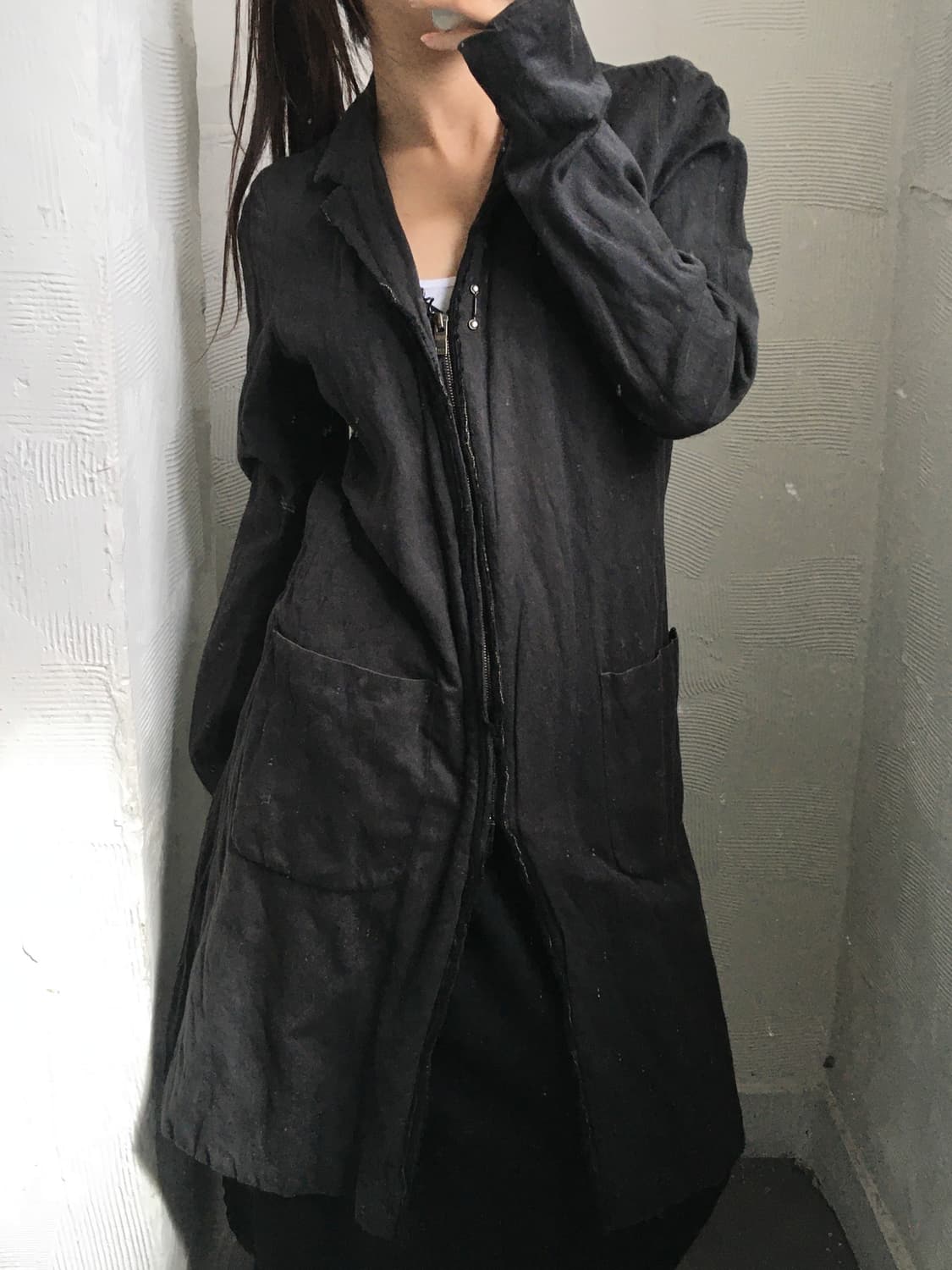 wjk 다크블랙 체스트 코트 상품이미지2