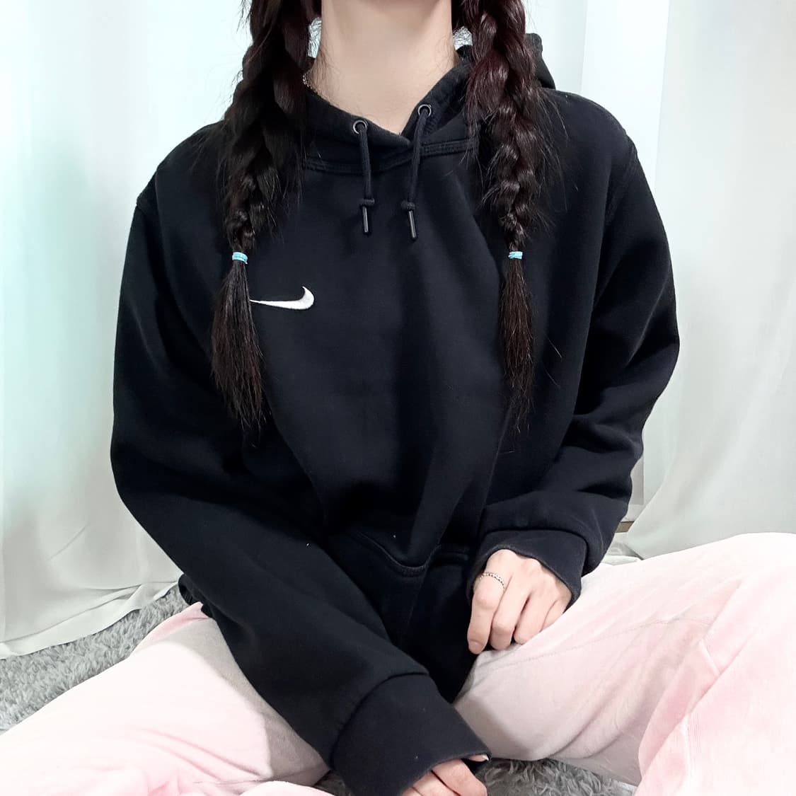 나이키 스우시 블랙 후드 상품이미지1