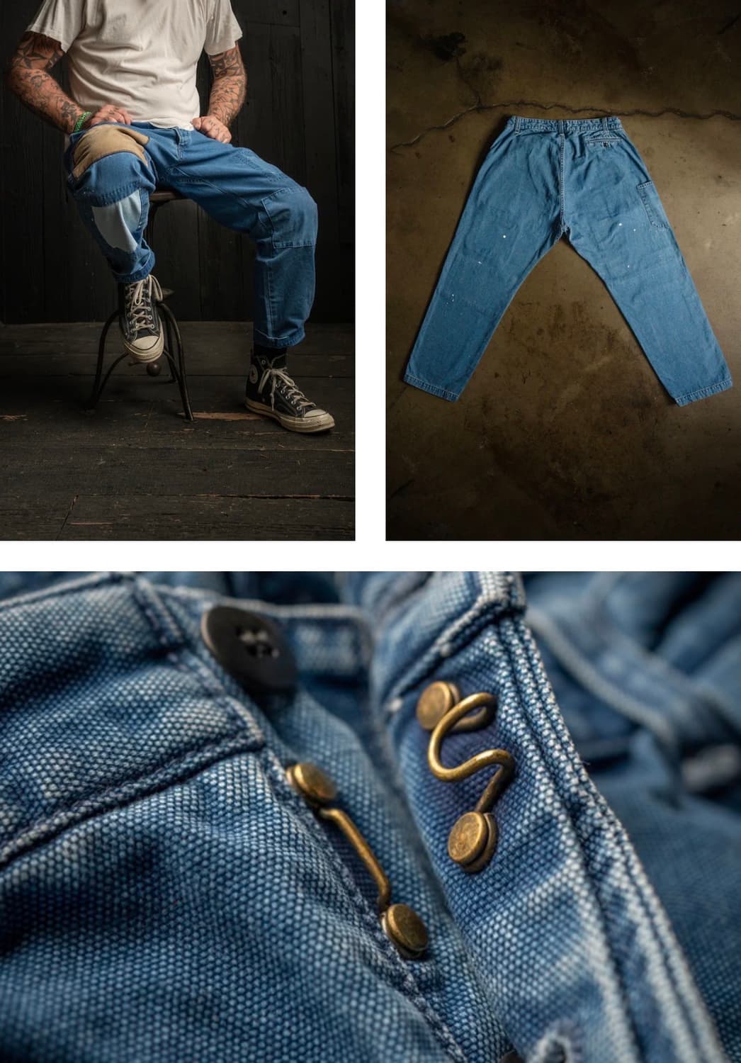 메이드원 (MADEWORN) / 패치워크 데님 초어 팬츠 / 32 새상품 상품이미지8