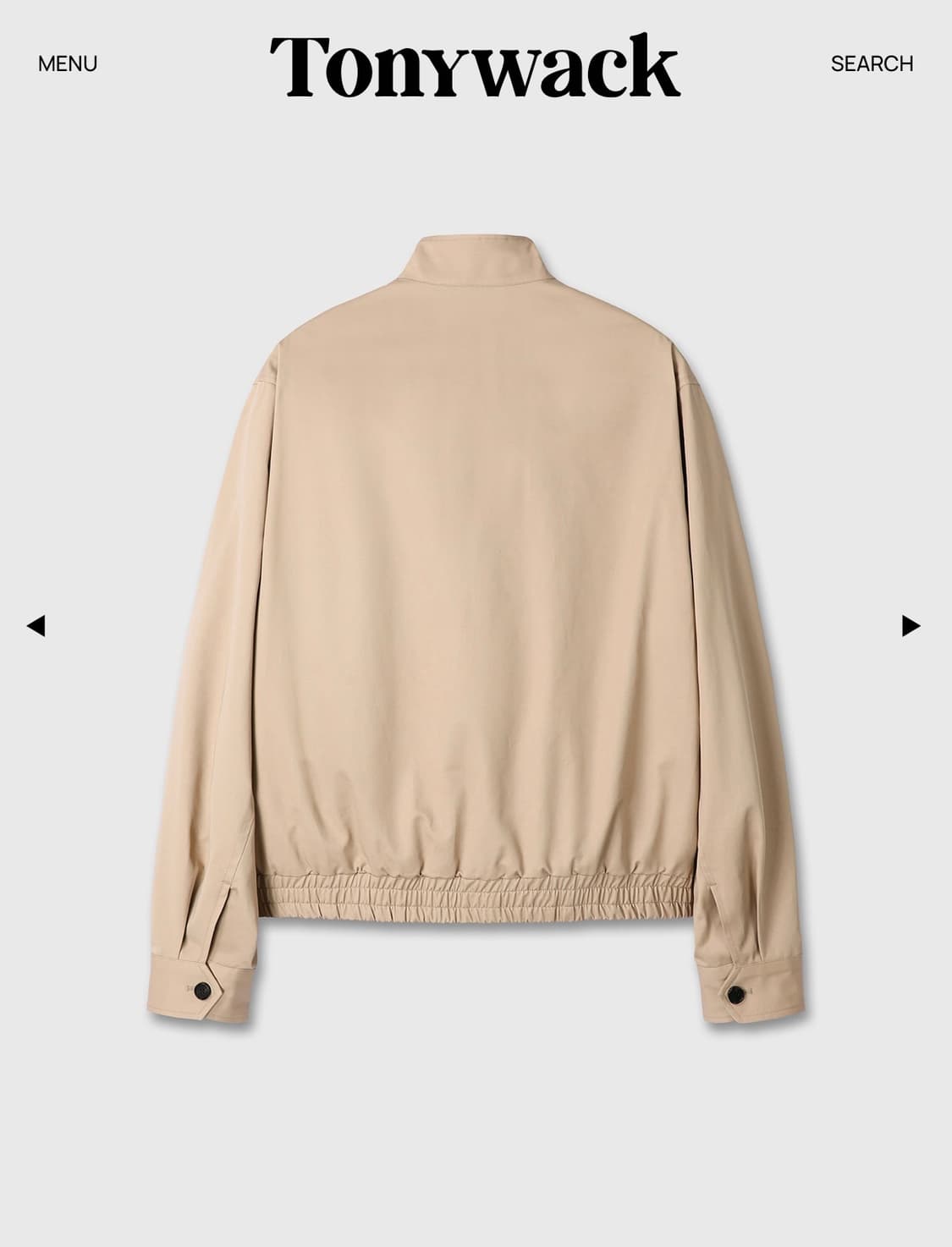 새상품 토니웩 하이넥 코튼 해링턴 자켓 L 베이지 상품이미지3