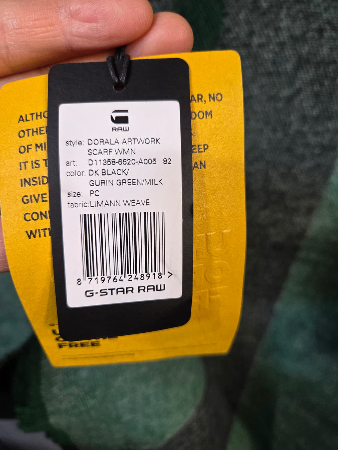 (할인특가)G-STAR도랄라 아트워크 스카프 (여성용) 상품이미지7