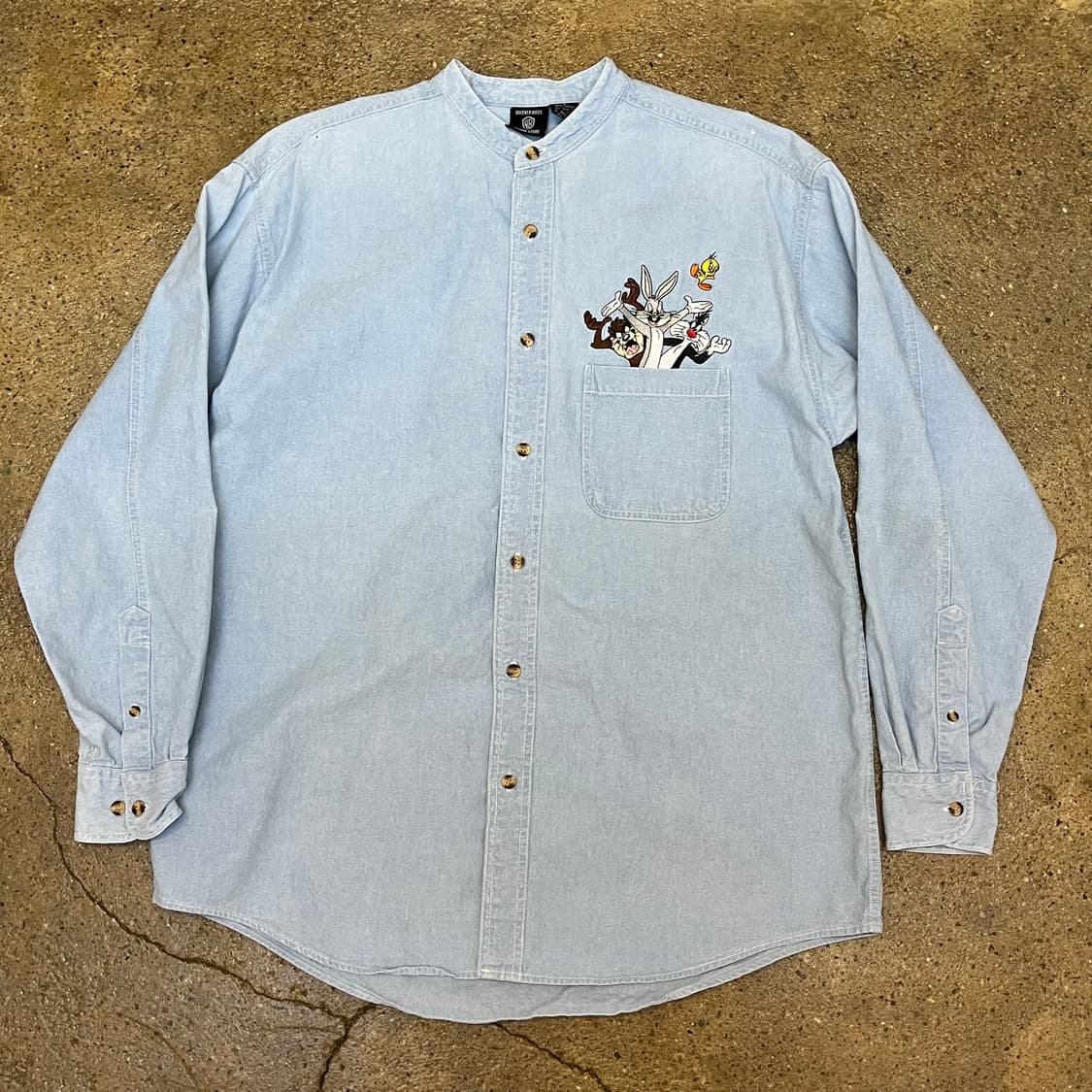 미국빈티지 워너브라더스 벅스바니 셔츠 연청남방 상품이미지1