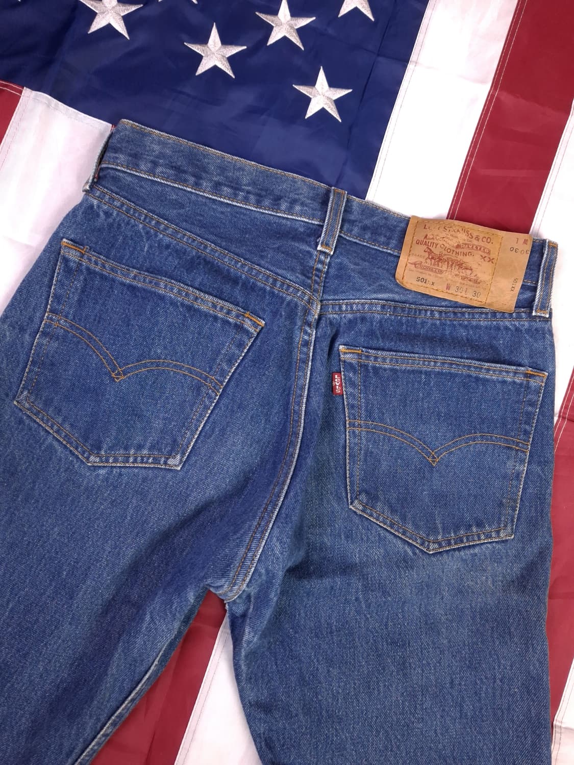 오리지날 미국제조 90's 리바이스 501XX 데님진 상품이미지4