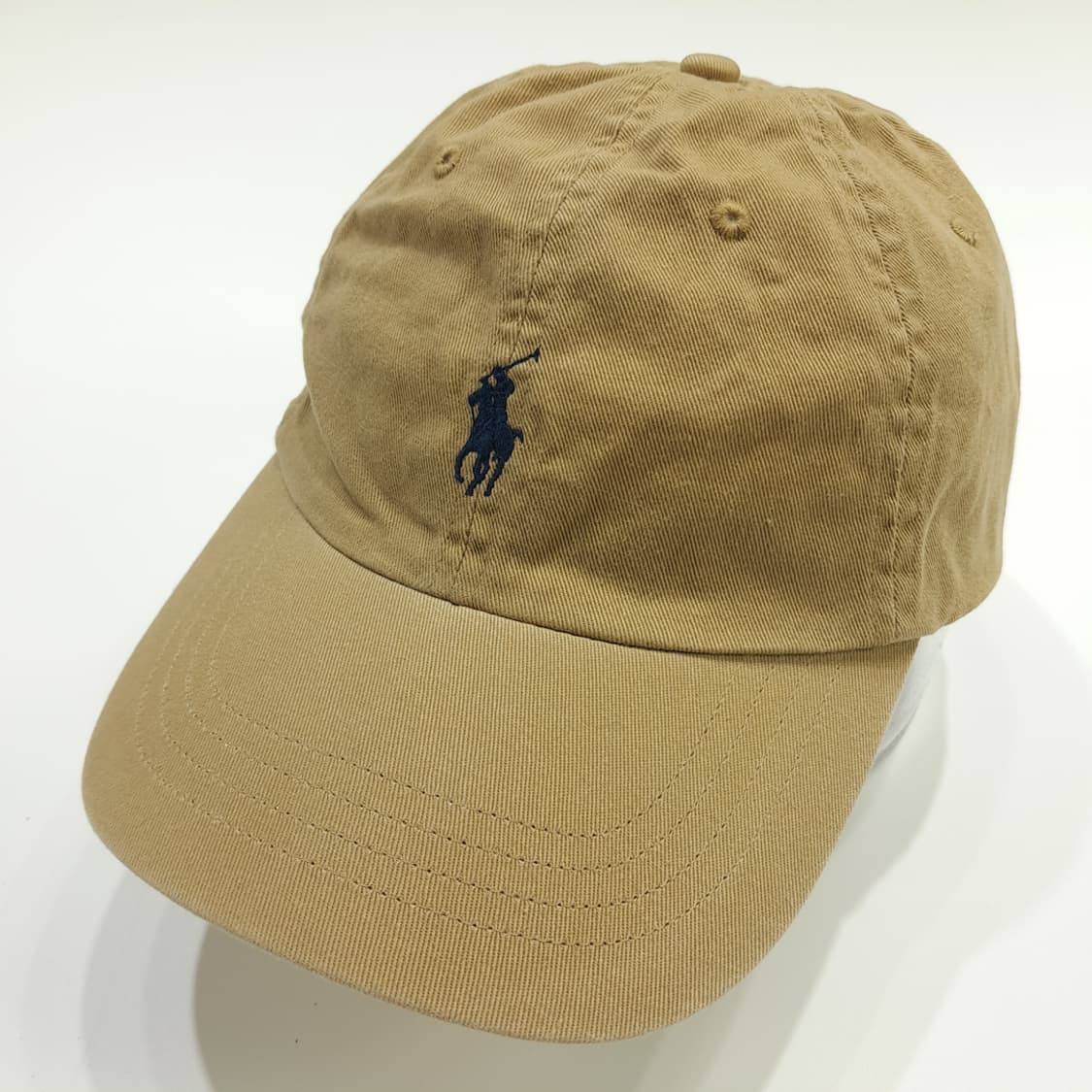 CN698 폴로 랄프로렌 베이지 블랙 자수 볼캡 모자 상품이미지2