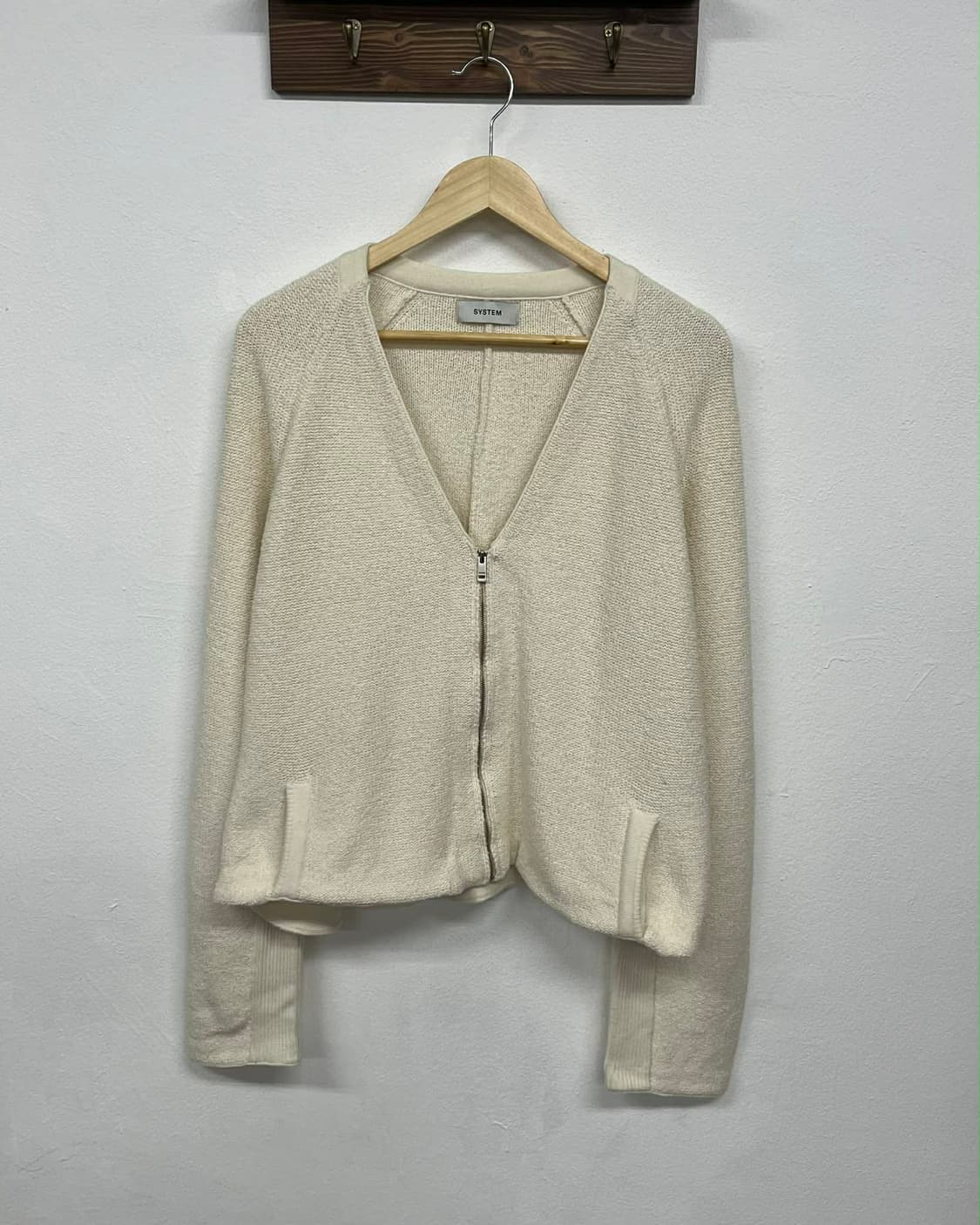 시스템 한섬 20ss 신형 울 니트 집업 가디건 상품이미지2
