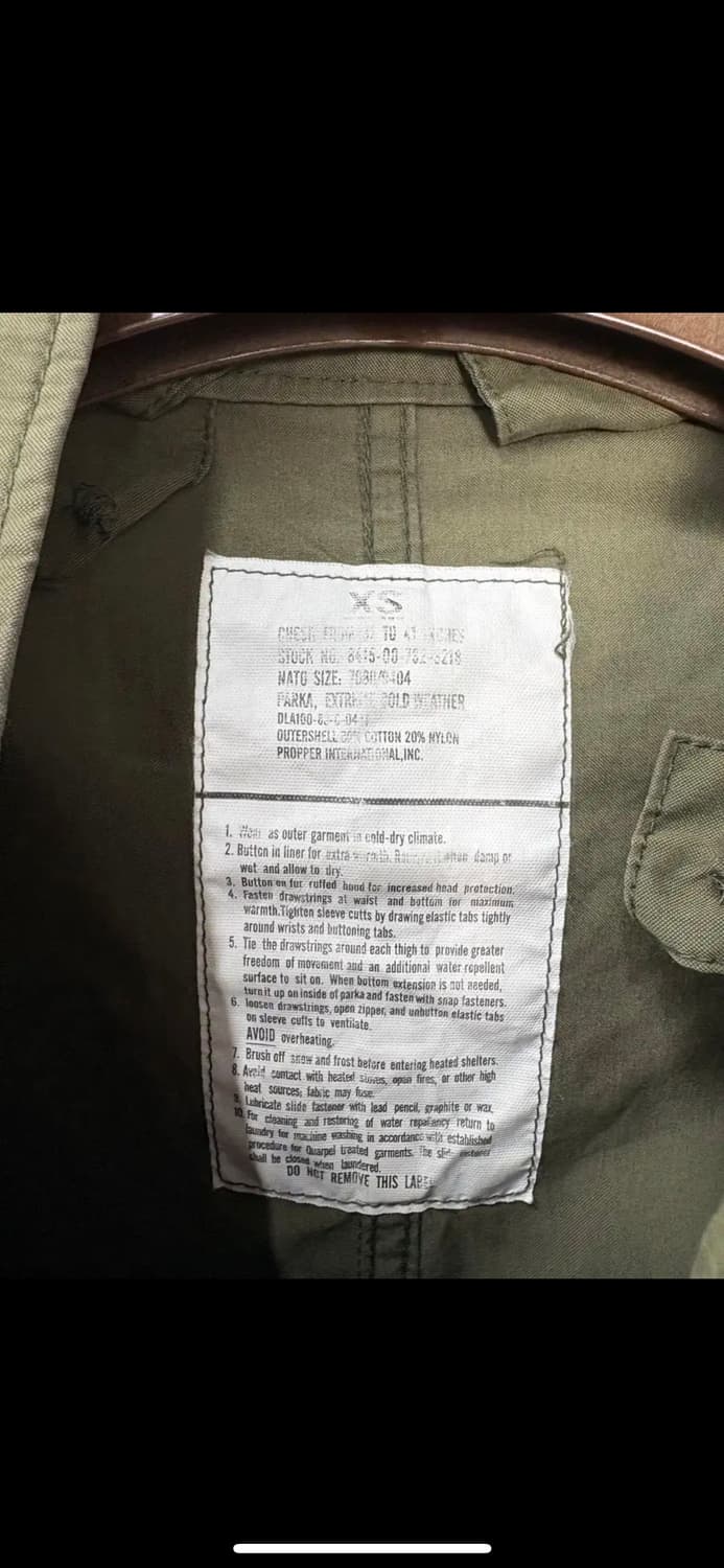 미군 M-65 피쉬테일 파카 재킷 H1136 상품이미지7