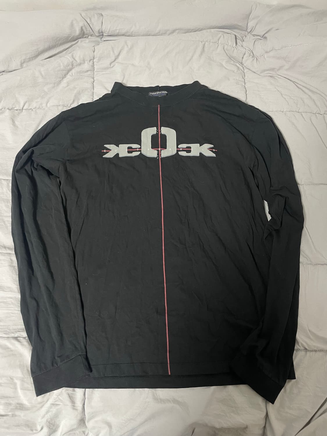 코스트퍼킬로 크랙 로고 프린트 루즈핏 롱슬리브 XL 상품이미지1