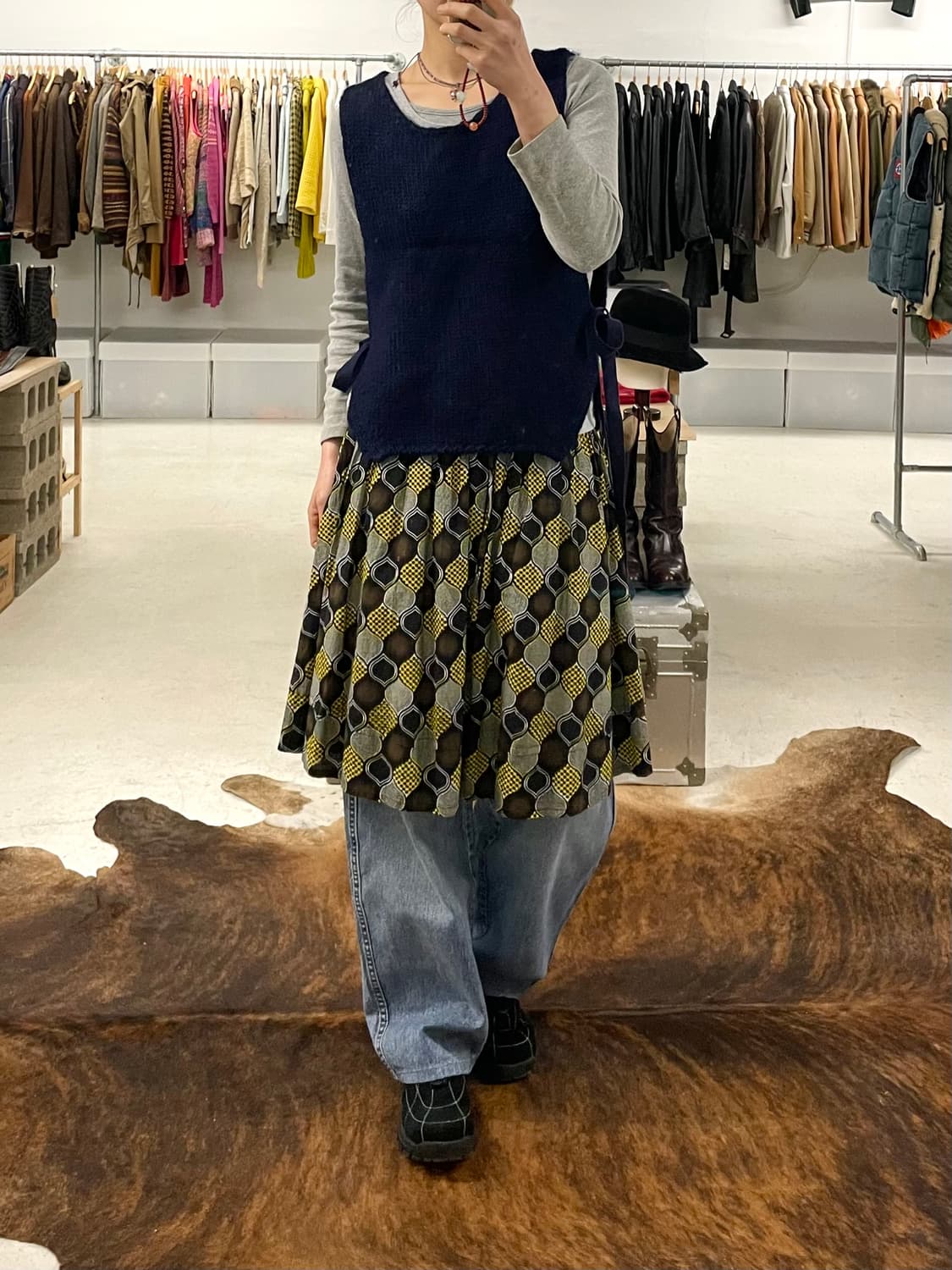 BEAMS BOY skirt 빔즈보이 미디스커트 상품이미지1