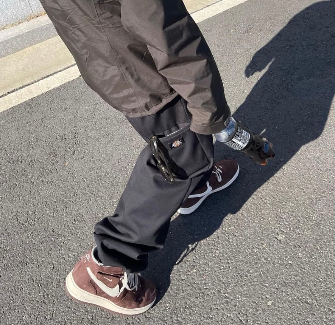 [2] haea 헤아 디키즈 리워크 더블니 워크 팬츠 블랙 상품이미지1