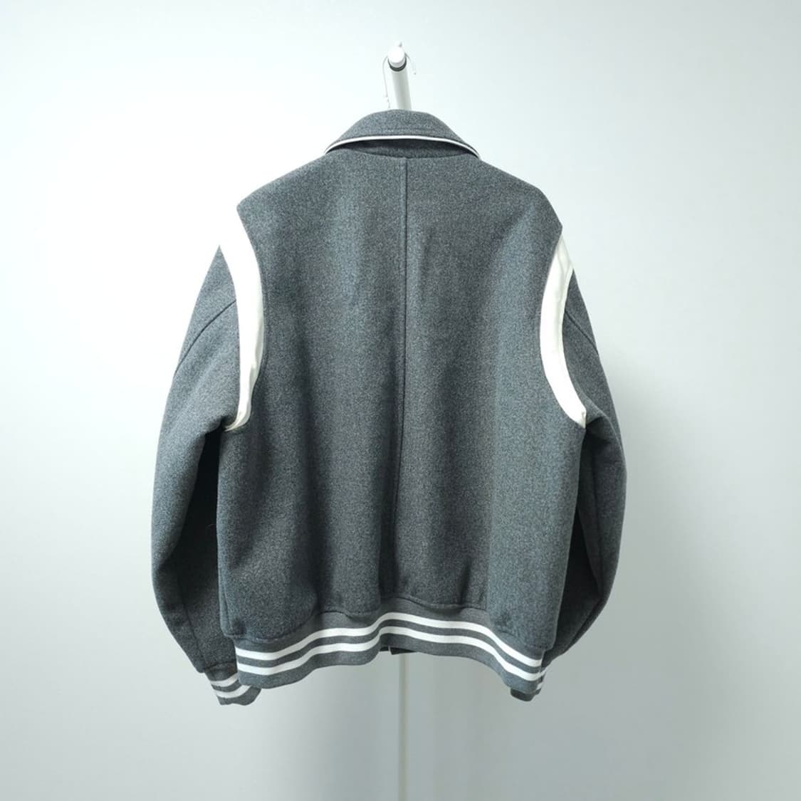 그레이 울 바시티 자켓 F 상품이미지2